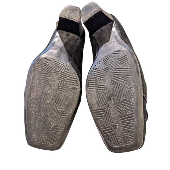 BRUNATE ITALY Womens Low Heel Pump Black Snakeskin Suede Classic Euro 37 US 6.5 - Picture 7 of 9